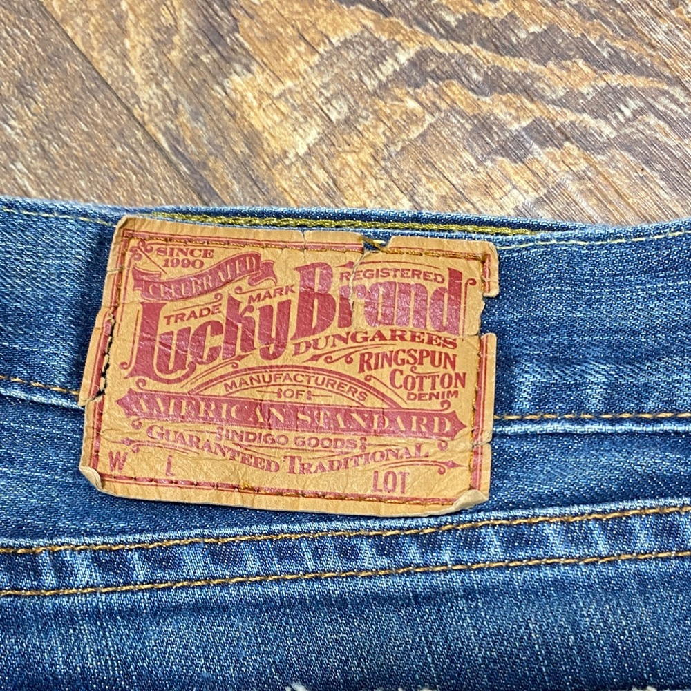 Lucky Brand size 16/33 Dungarees Straight boot Jeans stretch casual comfy - Picture 2 of 16